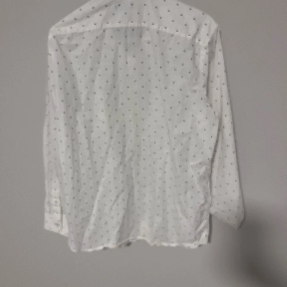 Banana Republic Men’s Large White Micro Print Button Down Shirt